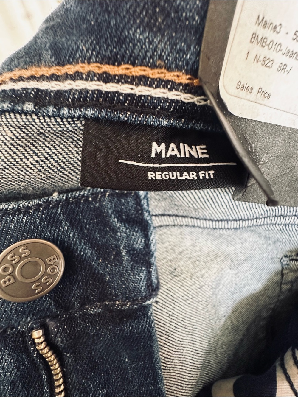 Hugo Boss Bright Blue Denim Jeans Tag - Picture 5 of 7